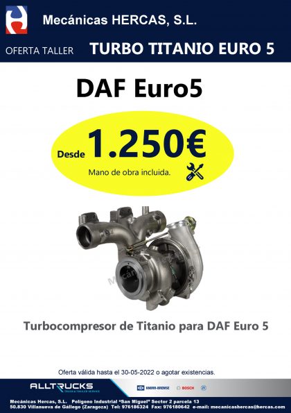 Oferta Turbos DAF Euro 5
